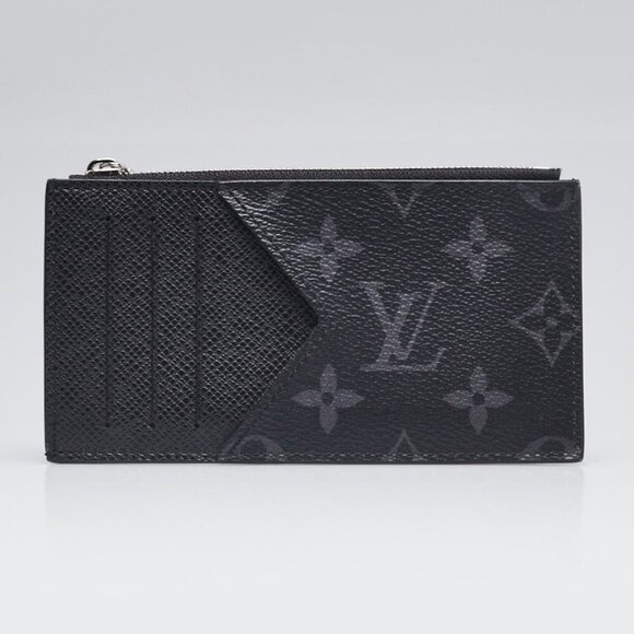 Louis Vuitton Monogram Eclipse Canvas Coin Card Holder Wallet - Picture 1 of 7